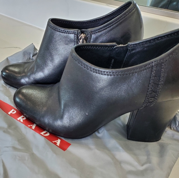 Prada Sport Black Booties size 36/US size 6 - Picture 1 of 10